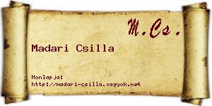 Madari Csilla névjegykártya
