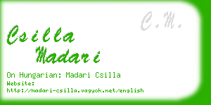 csilla madari business card